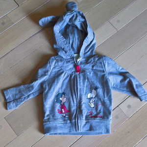 New Peanuts Girl Zippered Hoodie
